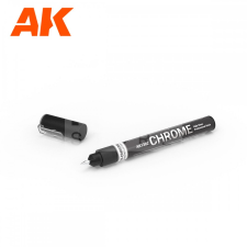 AK-interactive - METALLIC LIQUID MARKER – CHROME - Króm színű marker makettezőknek AK1302 filctoll, marker