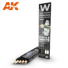 AK-interactive Weathering Pencil - BLACK &amp; WHITE: SHADING &amp; EFFECTS SET akvarell ceruza szett - AK10039 akvarell