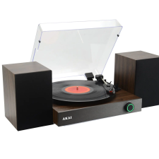 Akai ATT-200SP Bakelit Vinyl lemezjátszó külső hangszórókkal - Fekete lemezjátszó