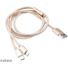 Akasa A típusú USB-ről C- és micro B típusúra - töltő és szinkronizáló kábel / AK-CBUB42-12GL