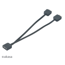 Akasa AK-CBLD08-KT02 ARGB LED elosztó - Fekete (2db / csomag) kábel és adapter