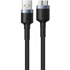 Akasa AK-CBUB04-10BK USB-A apa - micro USB-B 3.0 Adat és töltő kábel - Fekete (1m) kábel és adapter