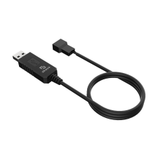 Akasa CBFA10 USB-A - 4 pin Táp Adapter 0.6m - Fekete (AK-CBFA10-60BK) kábel és adapter