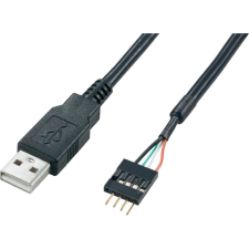 Akasa EXUSBIE-40 USB 2.0 anya - USB 2.0 apa Belső összekötő kábel 40cm - Fekete kábel és adapter
