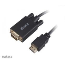 Akasa HDMI - VGA Adapter 2m (AK-CBHD26-20BK) kábel és adapter