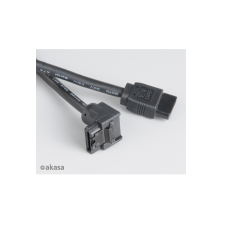 Akasa SATA3 kábel - 50cm 90°-ban elforgatott - fekete - 50cm - AK-CBSA01-05BK kábel és adapter