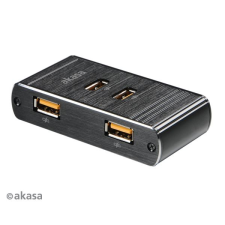 Akasa USB-A 4Port  5V / 2.4A Hub (AK-SC01-BK) (AK-SC01-BK) hub és switch