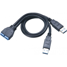 Akasa USB Type-A USB3.0 átalakító 30cm (AK-CBUB12-30BK) kábel és adapter