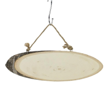  Akasztós fa szelet ovál dekorációs kellék