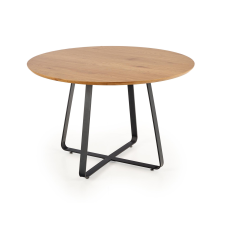  AKCIÓ Fekete étkezőasztal tölgy asztallappal NOCTURNE 120x120 II. osztály bútor