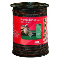 AKO Premium Plus villanypásztorszalag 200m x 20 mm barna/narancs elektromos állatriasztó