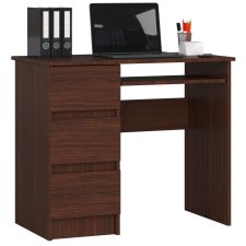 Akord Balkezes számítógépasztal, 3 fiókkal P77_90 - wenge íróasztal