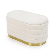  AKORD BELLA Tárolós Puff Welur Krém Modern Glamour bútor