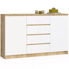  AKORD CLP Artisan Komód 160 Laminált Tölgy-Fehér 4 Fiókos bútor