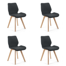 AKORD Furniture Factory 0159 Étkezőszék szett 4 db - fekete bútor