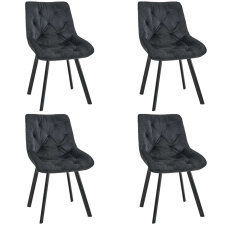 AKORD Furniture Factory 033 Étkezőszék szett 4 db - fekete bútor