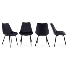 AKORD Furniture Factory 0488 Étkezőszék szett 4 db - fekete bútor