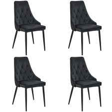 AKORD Furniture Factory 054 Étkezőszék szett 4db - fekete bútor