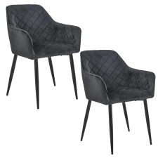 AKORD Furniture Factory 082 Étkezőszék szett 2 db - fekete bútor