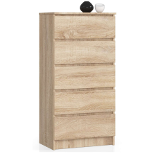 AKORD Furniture Factory 5 fiókos komód P121_60 - sonoma bútor
