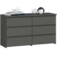 AKORD Furniture Factory 6 fiókos komód P57_100 - grafitszürke bútor