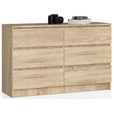 AKORD Furniture Factory 6 fiókos komód P77_138 - sonoma bútor