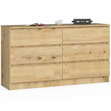 AKORD Furniture Factory 6 fiókos komód P77_138 - tölgy bútor