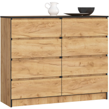 AKORD Furniture Factory 8 fiókos komód P99_120 - kézműves tölgy bútor