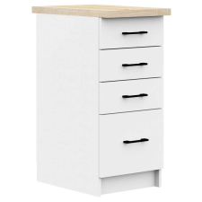 AKORD Furniture Factory Alsó fiókos Konyhaszekrény munkalappal P85_40 - fehér bútor