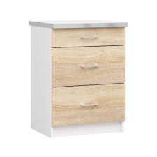 AKORD Furniture Factory Alsó fiókos Konyhaszekrény P82_60 - fehér-sonoma bútor