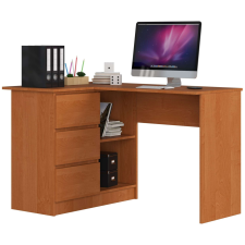 AKORD Furniture Factory Balkezes sarok íróasztal P124_77 - égerfa íróasztal