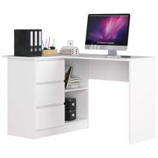 AKORD Furniture Factory Balkezes sarok íróasztal P124_77 - fehér íróasztal