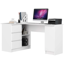 AKORD Furniture Factory Balkezes sarok íróasztal P77_155 - fehér íróasztal