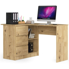 AKORD Furniture Factory Balkezes sarokasztal P77_124 - tölgy íróasztal