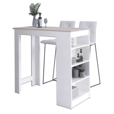 AKORD Furniture Factory Bárasztal Bárszékhez 115cm Fehér / Sonoma Tölgy bútor