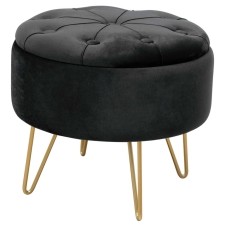 AKORD Furniture Factory Caro puff fekete bútor