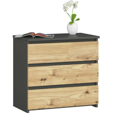 AKORD Furniture Factory Cl3 3fi Clp Komód Grafit Szürke / Artisan Tölgy bútor