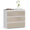 AKORD Furniture Factory Cl3 60 Cm-es Éjjeliszekrény 3 Fiókkal - Fehér-cappuccino Fényes