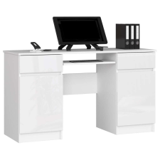 AKORD Furniture Factory Clp A5 2d 2fi Íróasztal Fehér Fényes íróasztal