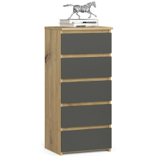 AKORD Furniture Factory Fiókos komód P92_40 - kézműves tölgy/szürke bútor