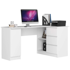 AKORD Furniture Factory Jobbkezes sarok íróasztal P77_155 - fehér íróasztal