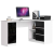 AKORD Furniture Factory Jobbkezes sarok íróasztl P77_155 - fehér/fényes fekete