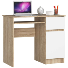 AKORD Furniture Factory Jobbkezes számítógépasztal P77_90 - sonoma/fehér íróasztal