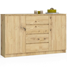 AKORD Furniture Factory Komód, 2 ajtó + 4 fiók P99_160 - tölgy bútor