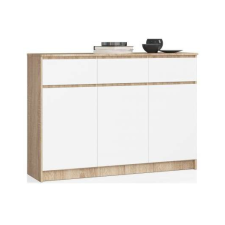 AKORD Furniture Factory Komód 3 fiókos P99_138 - sonoma-fehér bútor