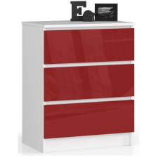 AKORD Furniture Factory Komód P77_60 - fehér-piros fényes bútor