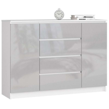 AKORD Furniture Factory Komód P99_138 - fehér-szürke fényes bútor