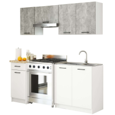 AKORD Furniture Factory Konyhabútor szett olivia 1.8m beton fehér bútor