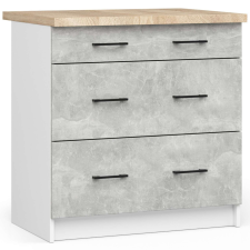 AKORD Furniture Factory OLIVIA Fiókos Konyhaszekrény munkalappal P85_80 - beton bútor