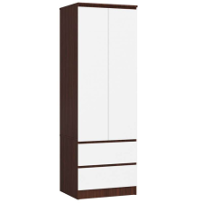 AKORD Furniture Factory Ruhásszekrény P180_60 - wenge-fehér bútor